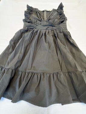 The Impeccable Pig Mini Ruffle Dress Black Size L